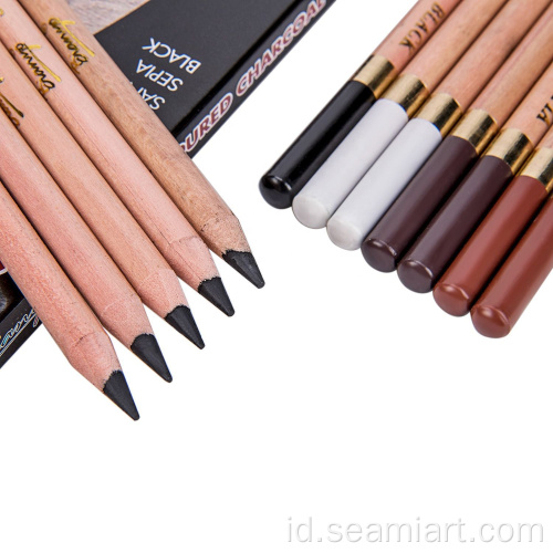 12pcs/4 warna arang warna pensil gambar pastel lembut
